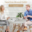 27.5 inch Outdoor Bistro Table with Heavy Duty Metal Frame and Adjustable Foot Pads-white