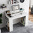 Computer Desk with Dual 3-Tier Bookshelf and Monitor Shelf-White