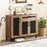 48 Inch Sideboard Buffet Cabinet with Drawer and Metal Legs-Natural