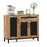 48 Inch Sideboard Buffet Cabinet with Drawer and Metal Legs-Natural