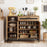 48 Inch Sideboard Buffet Cabinet with Drawer and Metal Legs-Natural