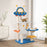 49 Inches Tall Cat Tree with UFO Top Perch Space Capsule and Sisal Scratching Posts-Blue