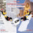 4 Feet Christmas Penguin Ice Skating Decor with Snowy Slide