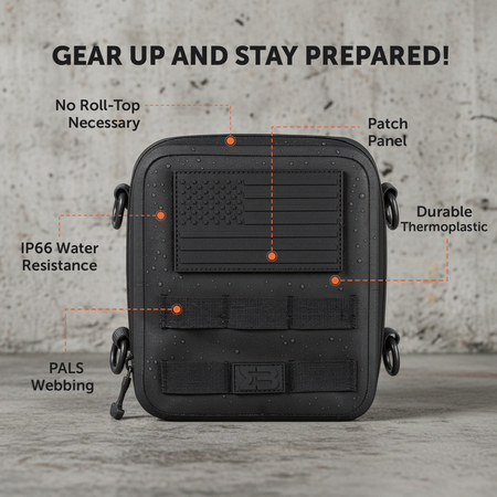 Large Water Resistant Tactical MOLLE Pouch for Plate Carriers, Battle Belts, Rucks and Field Gear. Durable Thermoplastic Design is Compatible with Backpacks, Tactical Belts, Chest Rigs and More