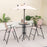 4 Pieces Outdoor Bar Set with Umbrella-Beige