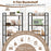 4-Tier Bookshelf with Heavy Duty Metal Frame Industrial Display Shelf-Rustic Brown