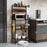4-Tier Kitchen Bakers Rack with Power Outlet and 8 Hooks-Rustic Brown