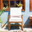 Outdoor Acacia Wood Rocking Chair with Detachable Washable Cushions