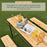3 Pieces Folding Wooden Picnic Table Bench Set