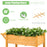 Elevated Planter Box Kit with 8 Grids and Folding Tabletop