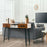 42 Inch Industrial Console Table with 2 Drawers for Entryway Hallway