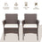 2 Pieces Outdoor PE Rattan Armchairs with Removable Cushions