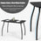5 Pieces Dining Table Set with 4 Chairs and Backrests