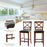 Set of 2 Bar Stools 25 Inch Counter Height Chairs with