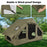 4-6 People Inflatable Camping Tent with 4 Mesh Screen Windows and 2 Doors