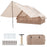 4-6 People Inflatable Camping Tent with Porch and Carrying Bag-Beige