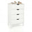4-Drawer Dresser Wooden Nightstand with Anti-Tipping Kits-White