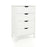 4-Drawer Dresser Wooden Nightstand with Anti-Tipping Kits-White