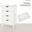 4-Drawer Dresser Wooden Nightstand with Anti-Tipping Kits-White