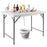 4 Feet Folding Ice Bin Table with Skirt for Camping Picnic Wedding with Ice Bucket-White