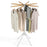4 Legs Foldable Clothes Drying Rack with 8 Bamboo Hanging Rods and 40 Hanger Slots