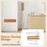 4 Legs Foldable Clothes Drying Rack with 8 Bamboo Hanging Rods and 40 Hanger Slots