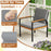 4 Piece Patio Furniture Set with Coffee Table and Loveseat with Removable Cushions-Gray
