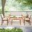 4 Piece Patio Furniture Set with Coffee Table for Backyard and Garden-White