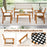4 Piece Patio Furniture Set with Coffee Table for Backyard and Garden-White