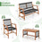 4 Pieces Acacia Wood Patio Conversation Table and Chair Set with Hand Woven Rope