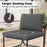 4 Pieces Patio Furniture Set with Cushions and Coffee Table-Gray