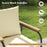 4 Pieces Patio Furniture Set with Tempered Glass Coffee Table