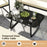 4 Pieces Patio Furniture Set with Tempered Glass Coffee Table