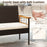 4 Pieces Wicker Furniture Set with Acacia Wood Tabletop and Armrests for Porch-White