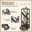 4 Tier Floor Tree Bookshelf with Drawer and Metal Frame-Gray