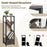 4 Tier Floor Tree Bookshelf with Drawer and Metal Frame-Gray