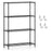 4-Tier Metal Storage Shelving Unit with V-Shaped Wire Rack and 1000 LBS Capacity-Black