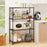 4-Tier Metal Storage Shelving Unit with V-Shaped Wire Rack and 1000 LBS Capacity-Black