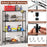 4-Tier Metal Storage Shelving Unit with V-Shaped Wire Rack and 1000 LBS Capacity-Black