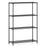 4-Tier Metal Storage Shelving Unit with V-Shaped Wire Rack-Black