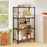 4-Tier Metal Storage Shelving Unit with V-Shaped Wire Rack and 600 LBS Capacity-Black