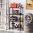 4-Tier Metal Storage Shelving Unit with V-Shaped Wire Rack and 600 LBS Capacity-Black