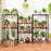 4-Tier Metal Storage Shelving Unit with V-Shaped Wire Rack and 600 LBS Capacity-Black