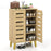 4-Tier Modern Freestanding Wooden Shoe Cabinet with Doors and Removable Shelves-Oak