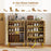 4-Tier Modern Freestanding Wooden Shoe Cabinet with Doors and Removable Shelves-Oak