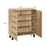 4-Tier Shoe Cabinet 2-Door Storage Organizer with Louvered Door-Natural