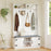 4-in-1 68.5 Inch Tall Coat Rack with Cushioned Bench and Shoe Storage-White
