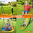 4-in-1 Heavy-Duty Metal Playset with Slide and Basketball Hoop