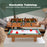 4-in-1 Combo Game Table Set Foosball Table with Billiards and Hockey