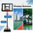 4.4-10 Feet Portable Basketball Hoop Adjustable with 2 Wheels and Fillable Base-Black